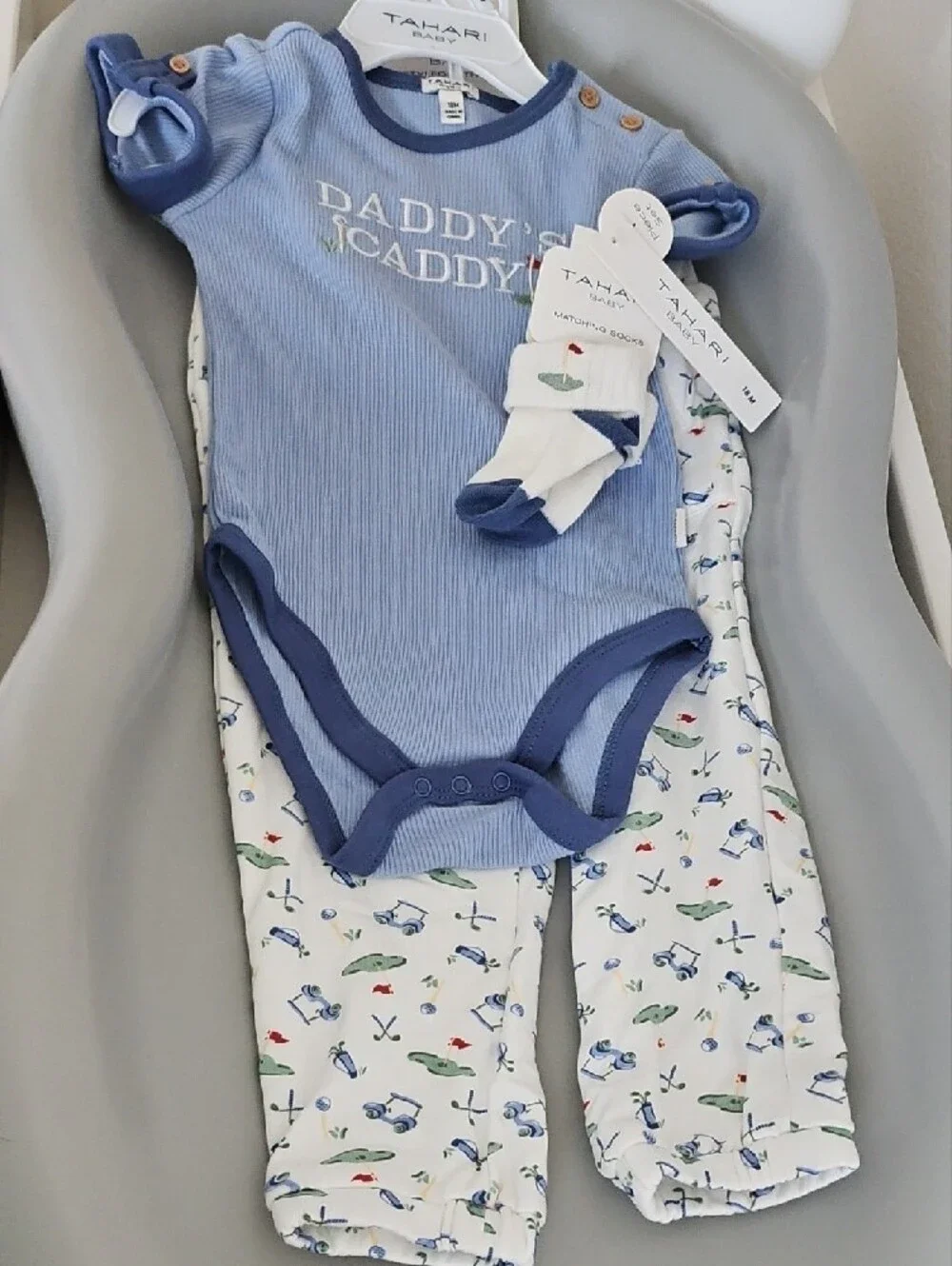 Tahari Daddy's Caddy Boy's Clothing Set 18m Nwt